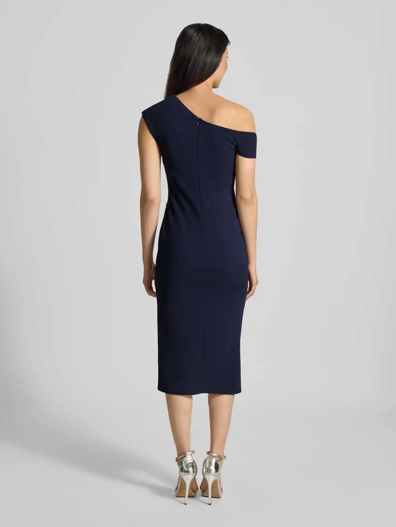 Lipsy Knie-lange jurk met loopsplit donkerblauw, foto 2