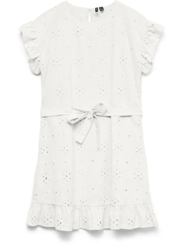 Vero Moda VMELIZA SHORT DRESS WVN - Dames - Mini jurken Snow White