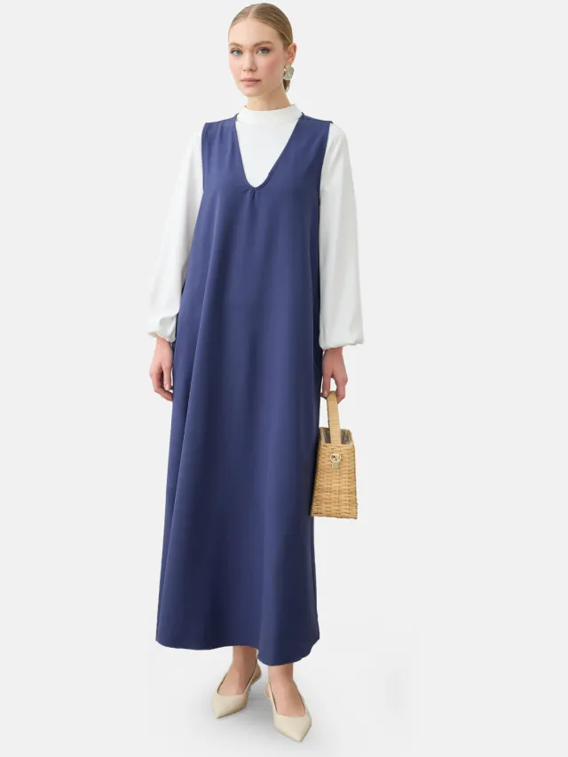 Refka Modest Dress Refka Marineblauw