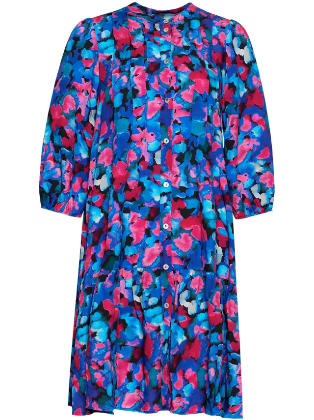 Noella Imogene sh. Jurk Blauw/Roze
