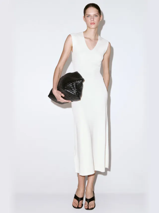 Mango midi jurk - wit