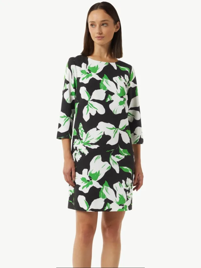 Comma female - Midi-jurk met all-over print zwart