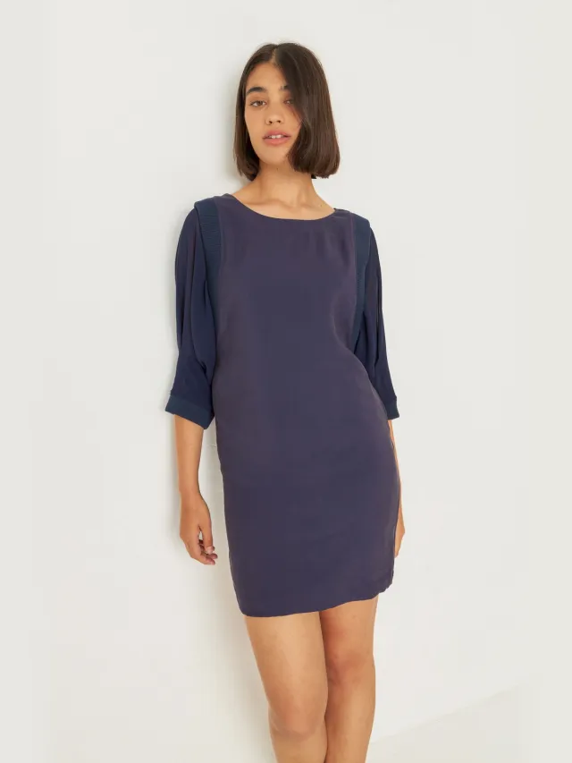 Skfk dames vegan Jurk Adaie Marineblauw Extra donkerblauw