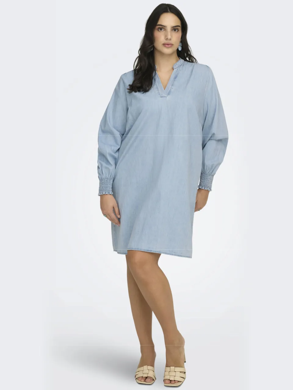 Only Carmakoma blousejurk blauw