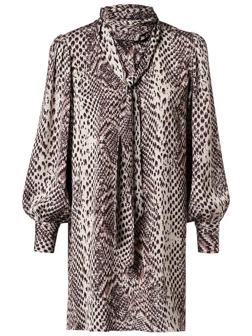 Mart Visser X Caroline Tensen midi blousejurk met dierenprint - beige, foto 2
