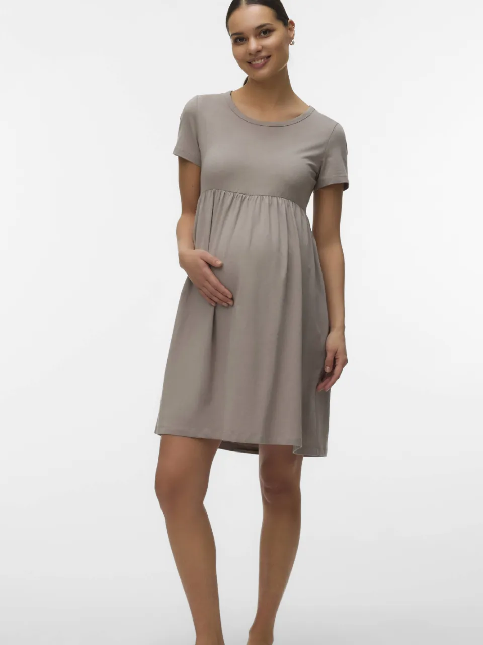 Mamalicious zwangerschapsjurk beige, foto 3