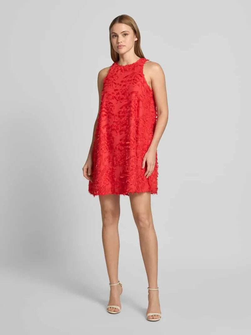 Y.A.S. Mini-jurk met franjes model 'PARIA' rood, foto 4