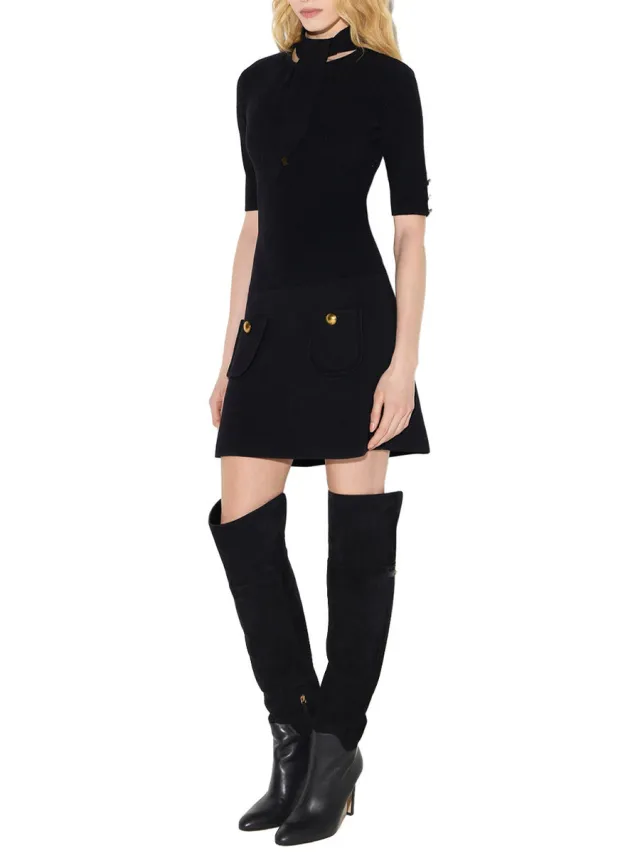Elisabetta Franchi Korte Jurk Elisabetta Franchi am04s66e2-110 Zwart