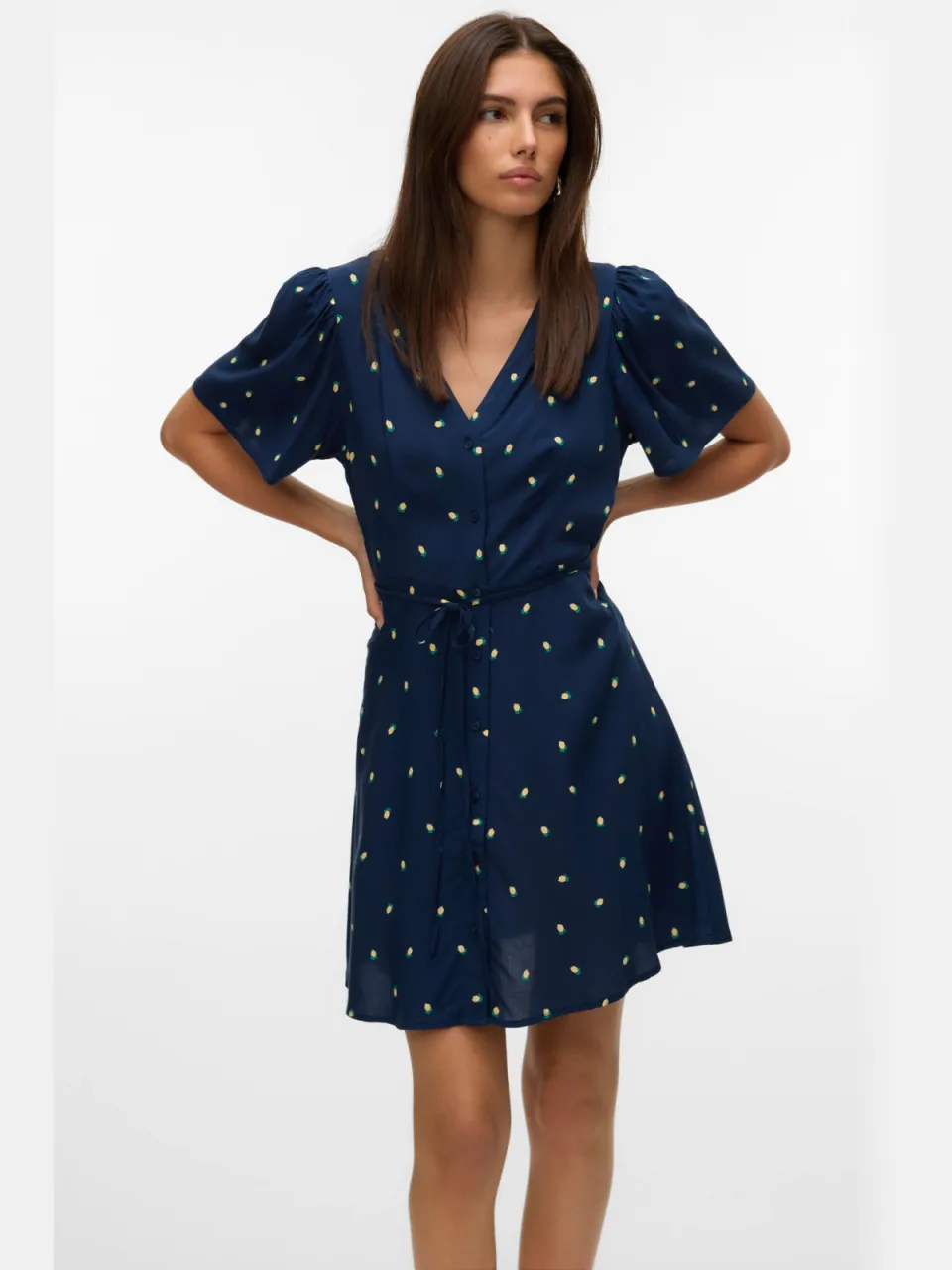 Vero Moda viscose zomerjurk met print - marineblauw, foto 5