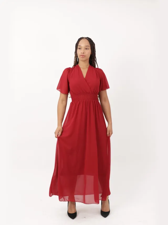 Elara Maxikleid Weinrot