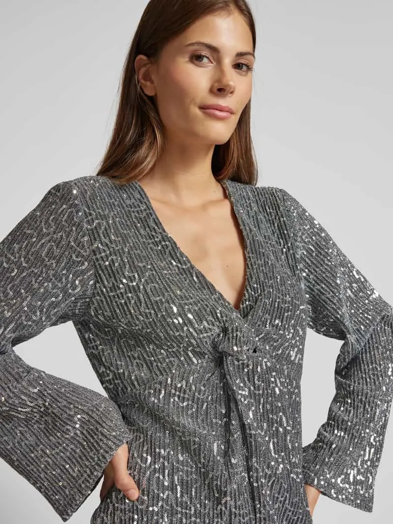 Vila Mini-jurk met pailletten, model 'SANADU' zilver, foto 5