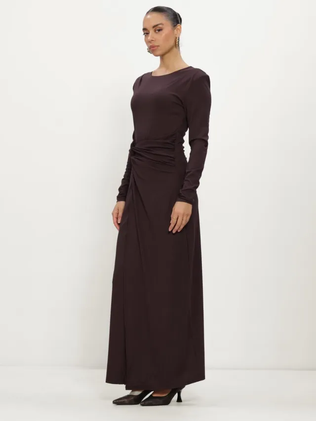 Freebird Donne maxi jurk bruin, foto 2