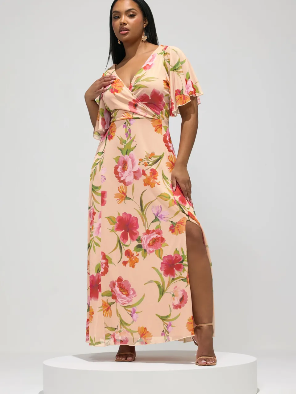 Yours London Nude Bloemen Wikkeljurk