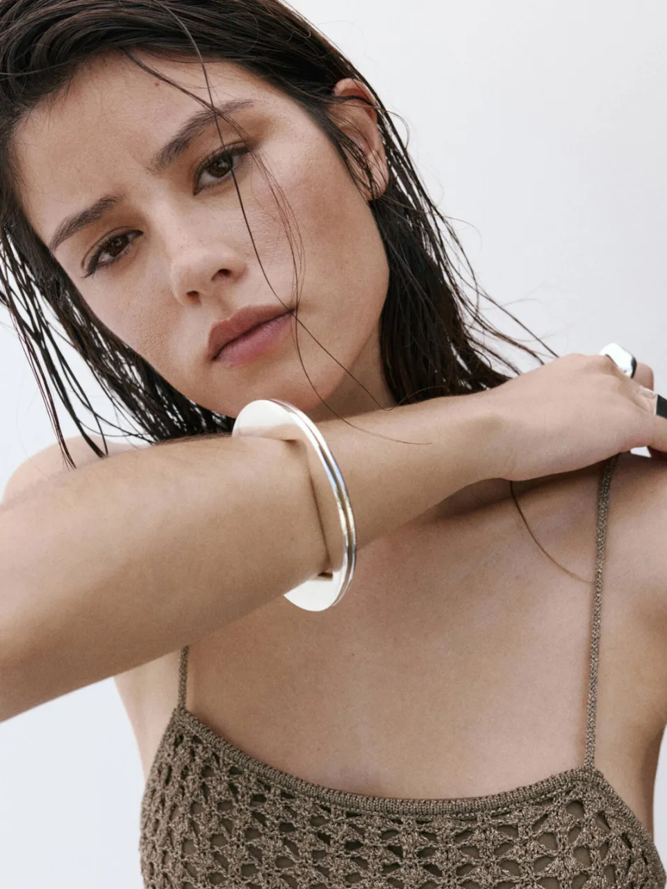 Mango mini jurk - goud, foto 6