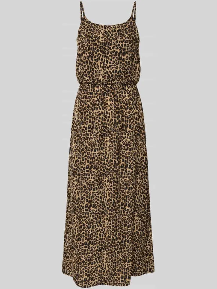 Only maxi jurk bruin / zwart, foto 2