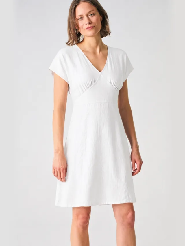 HempAge dames vegan Jurk Sophisticated Summer Wit