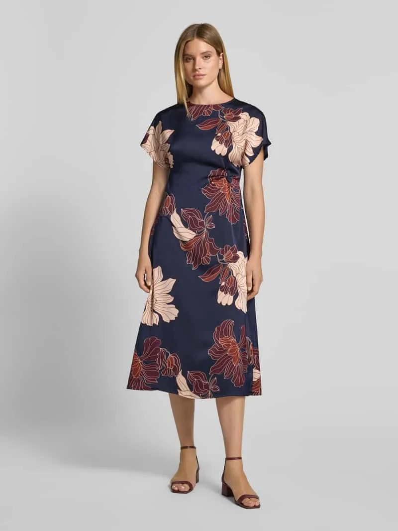 Christian Berg Woman Selection Midi-jurk van satijn Marineblauw