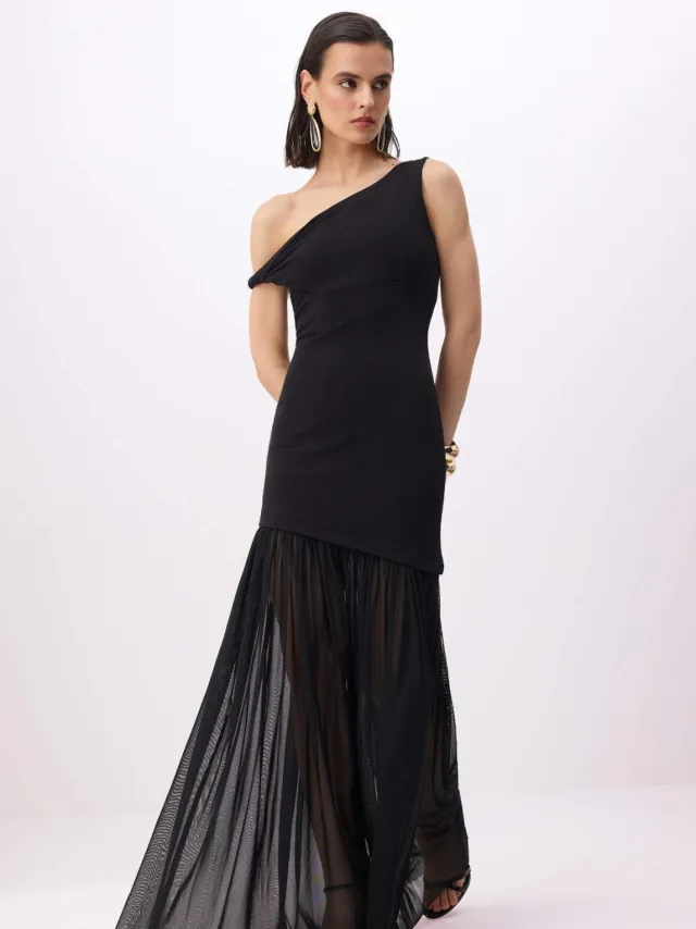 Turkishsouq Platte, mouwloze maxi-jurken voor dames, geschikt voor avond- en gala-avonden. Zwart