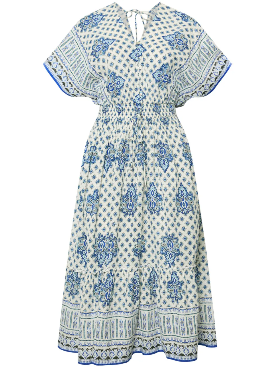 Yours Blauwe Paisleyprint Maxijurk-60, foto 4