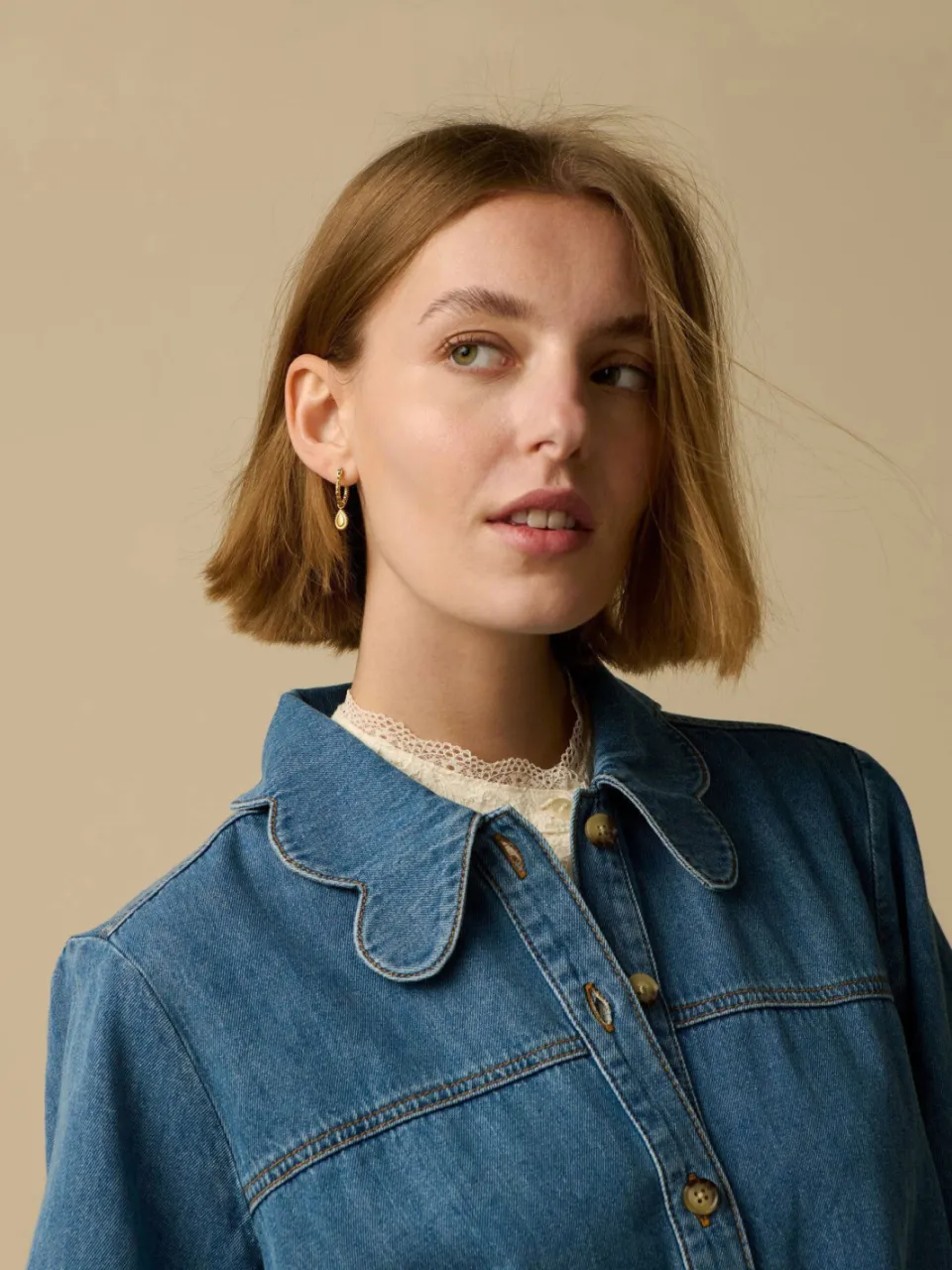 Sissy-Boy denim blousejurk - mediumblauw, foto 4