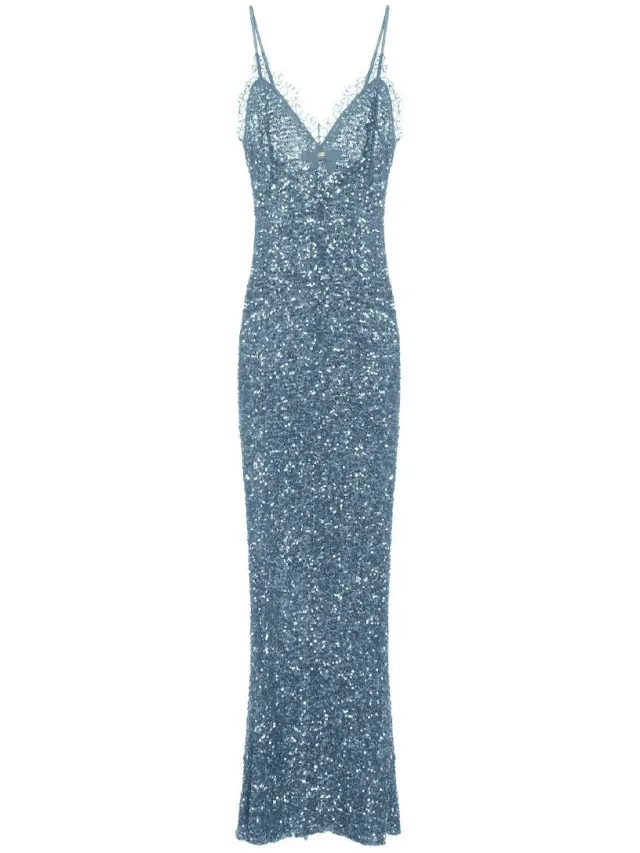 Elisabetta Franchi Lange Jurk Elisabetta Franchi abr4952e2-a28 Blauw