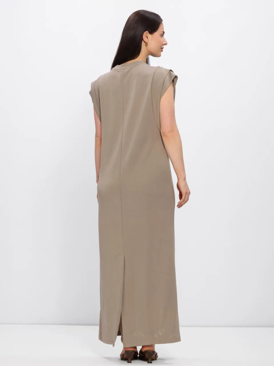 AIMEE THE LABEL Dames Jurken Silvana - Taupe, foto 3