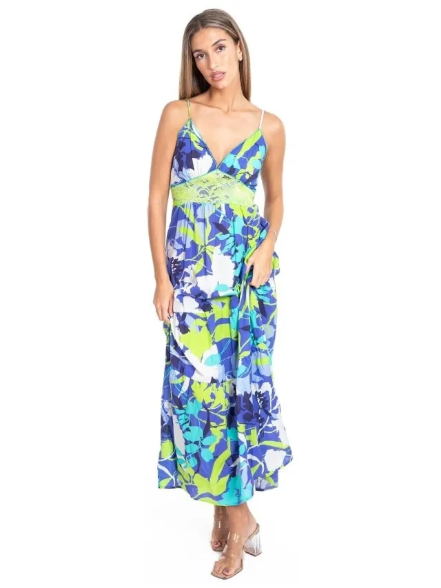 Isla Bonita By Sigris Lange Jurk Isla Bonita By Sigris Lange Midi-Jurk Groen