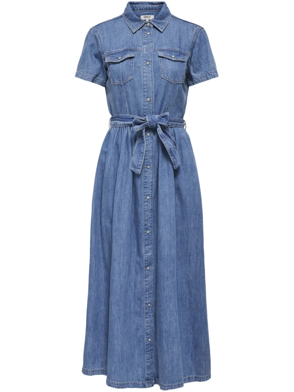 Only denim A-lijn jurk medium blue denim, foto 2