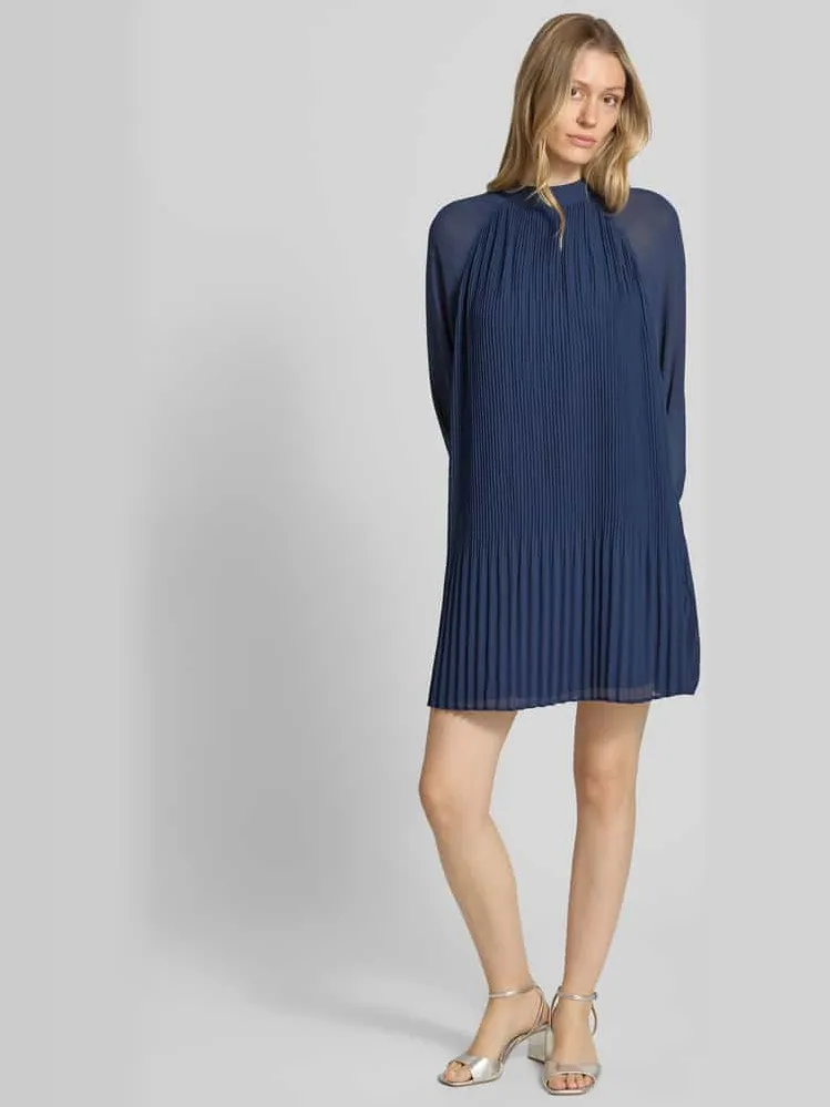 GUIDO MARIA KRETSCHMER WOMAN mini-jurk met plissévouwen model 'Ingrid' marineblauw, foto 3