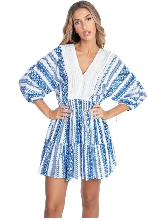 Isla Bonita By Sigris Korte Jurk Isla Bonita By Sigris Korte Jurk Blauw