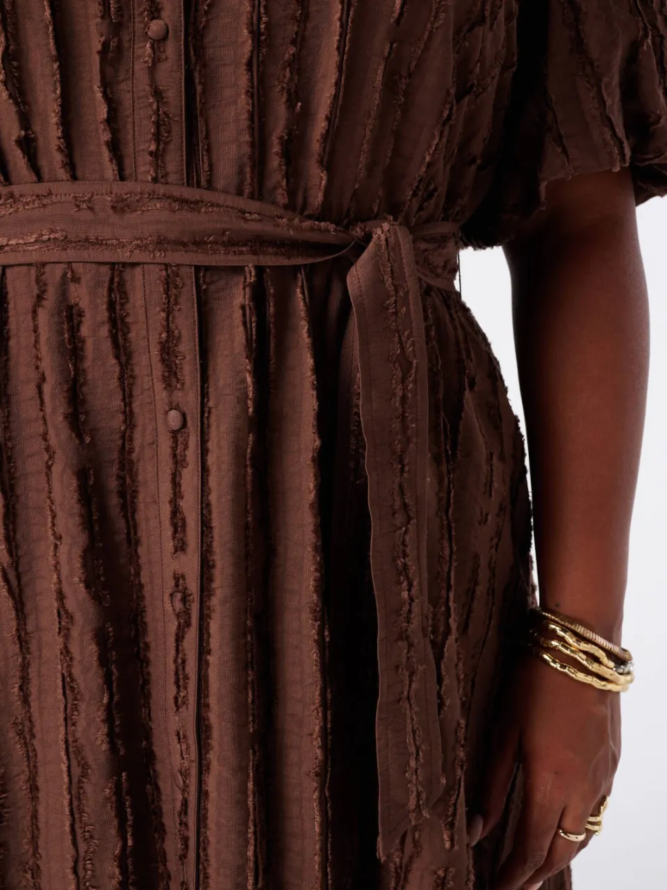 MS Mode midi blousejurk - bruin, foto 7