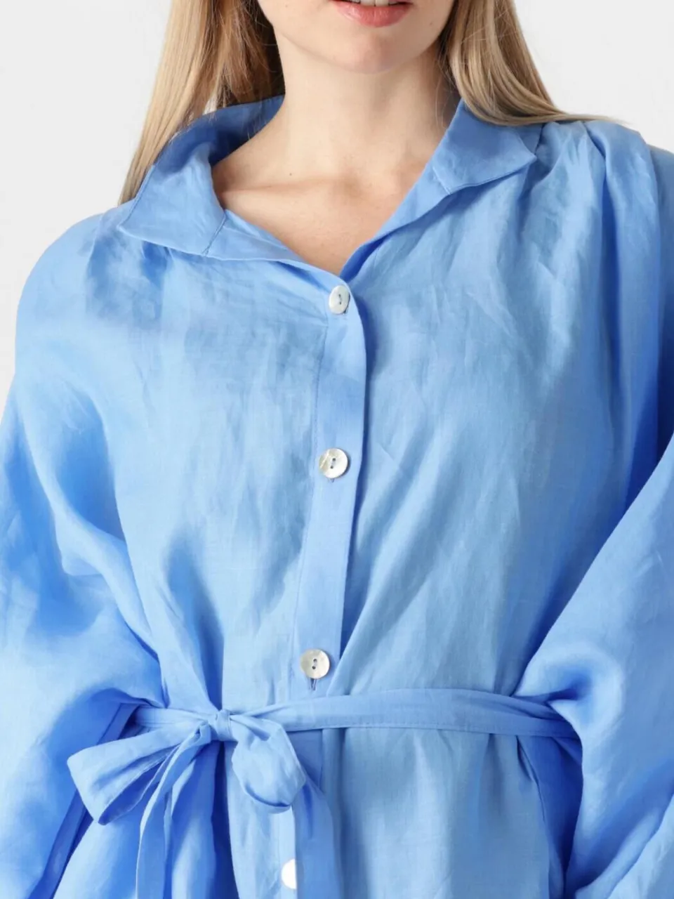 GREEK ARCHAIC KORI Dames Jurken 130463 - Blauw, foto 4