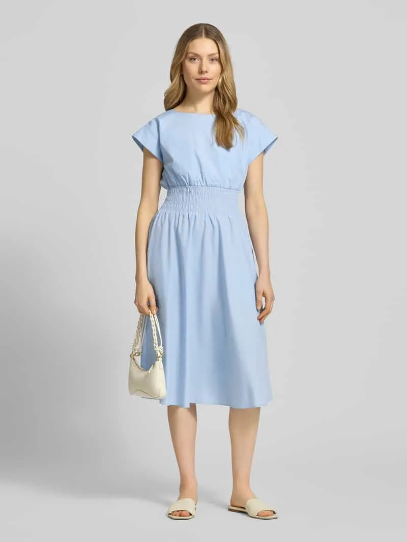 Christian Berg Woman Selection Knie-lange jurk met ronde hals lichtblauw, foto 3