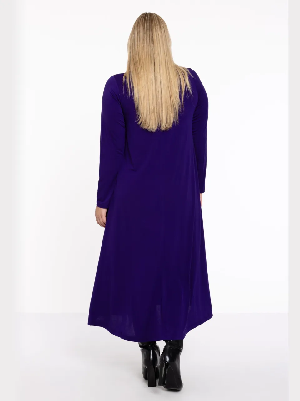 Yoek Jurk Swing long sleeve | Paars, foto 3