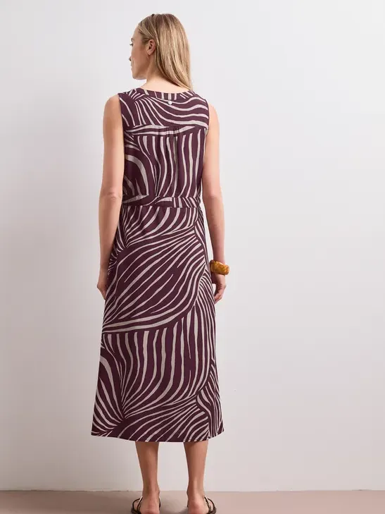 Street One Midi-jurk met gespleten hals en ritssluiting rood, foto 3