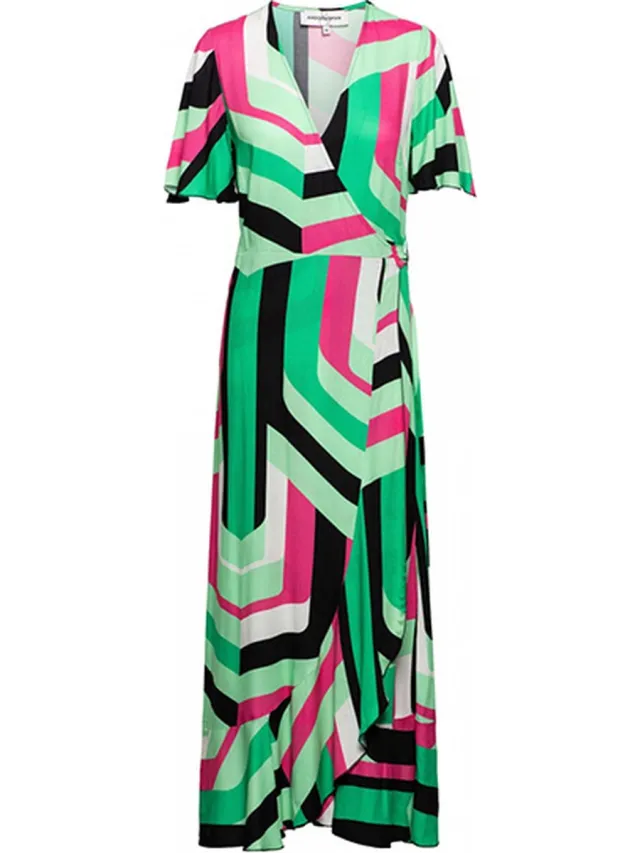&Co Woman &Co Women jurk Anne B.Retro - Green multicolor