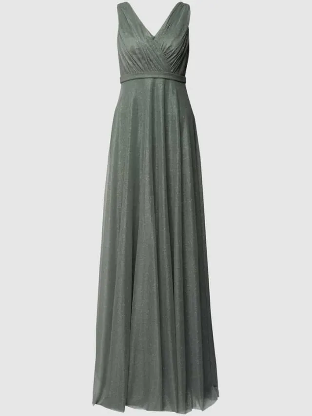 TROYDEN COLLECTION Avondjurk met glitter-mesh mintgroen, foto 2