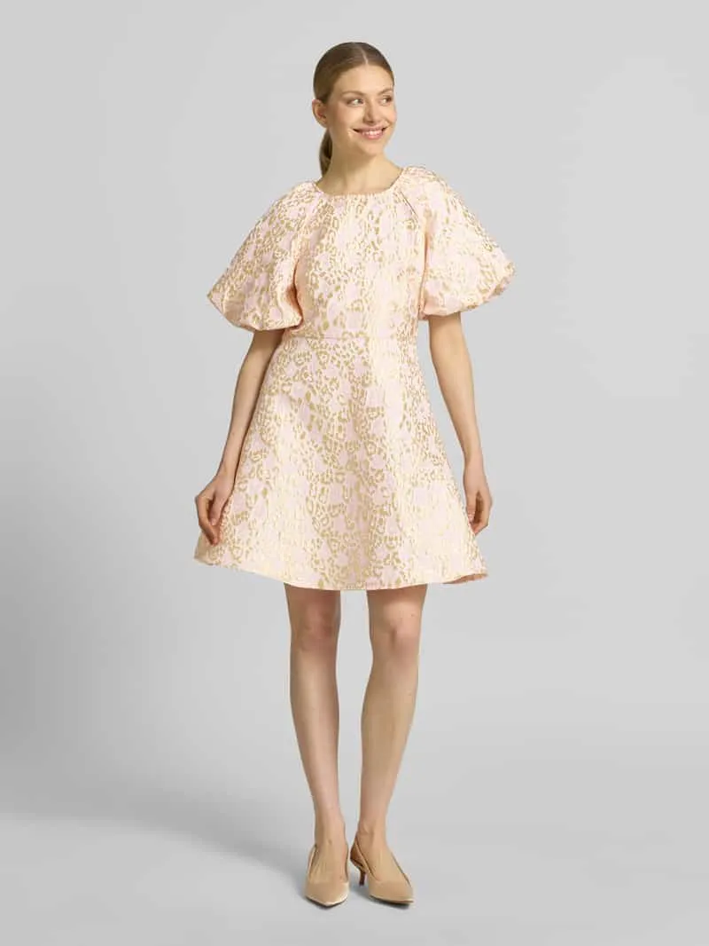 Vero Moda Getailleerde cocktailjurk met all-over motief model 'NORA' rosé, foto 4
