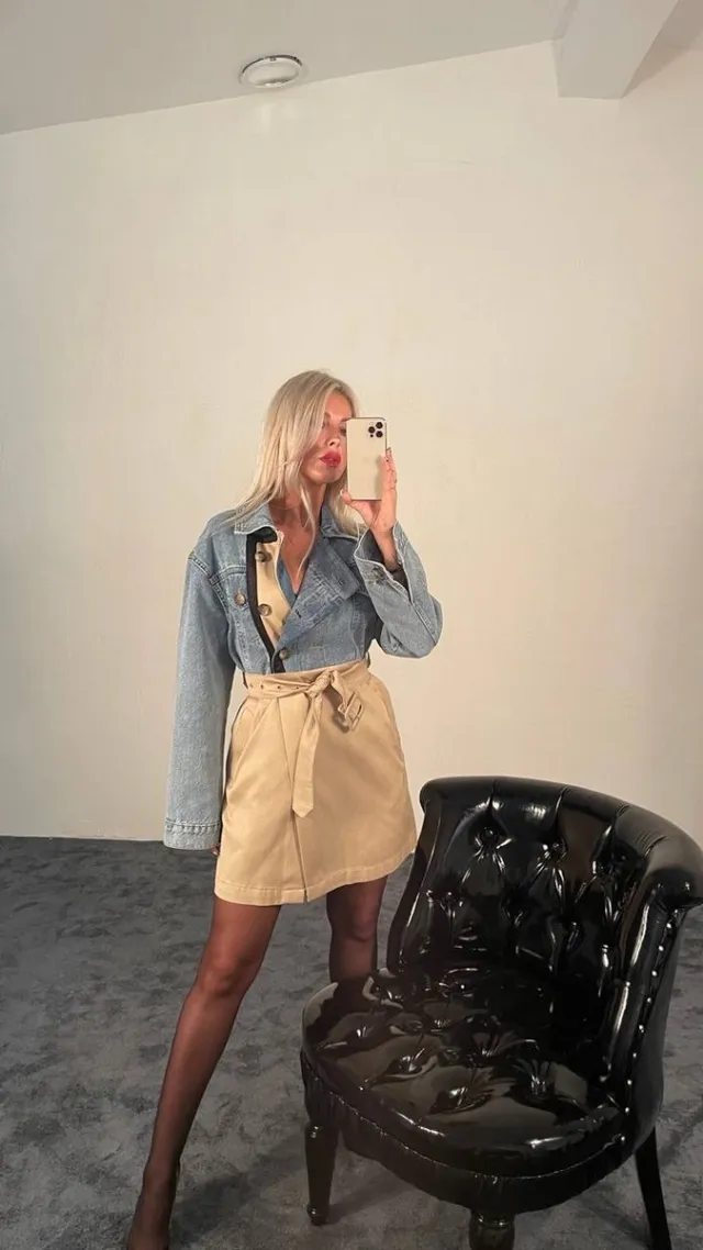 sirmaza DENIM JURK/desijn/sirmaza denim/beige
