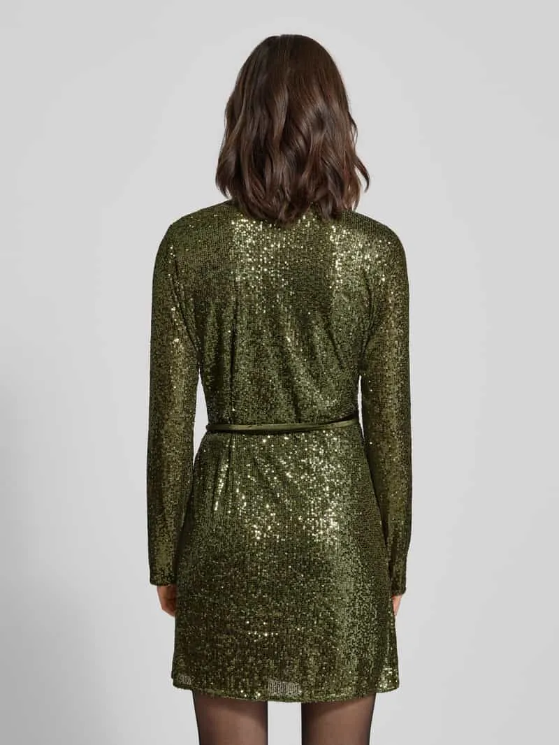 MbyM Mini-jurk met pailletten, model 'Kilara' donkergroen, foto 3