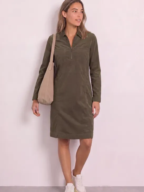 Street One Knielange cordjurk met rits Beige