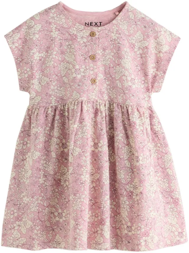 Next Meisjes - Jerseyjurk - Roze Pink Floral
