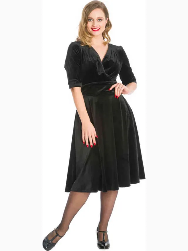 Dancing Days DATE NIGHT Flare jurk - XS - Zwart