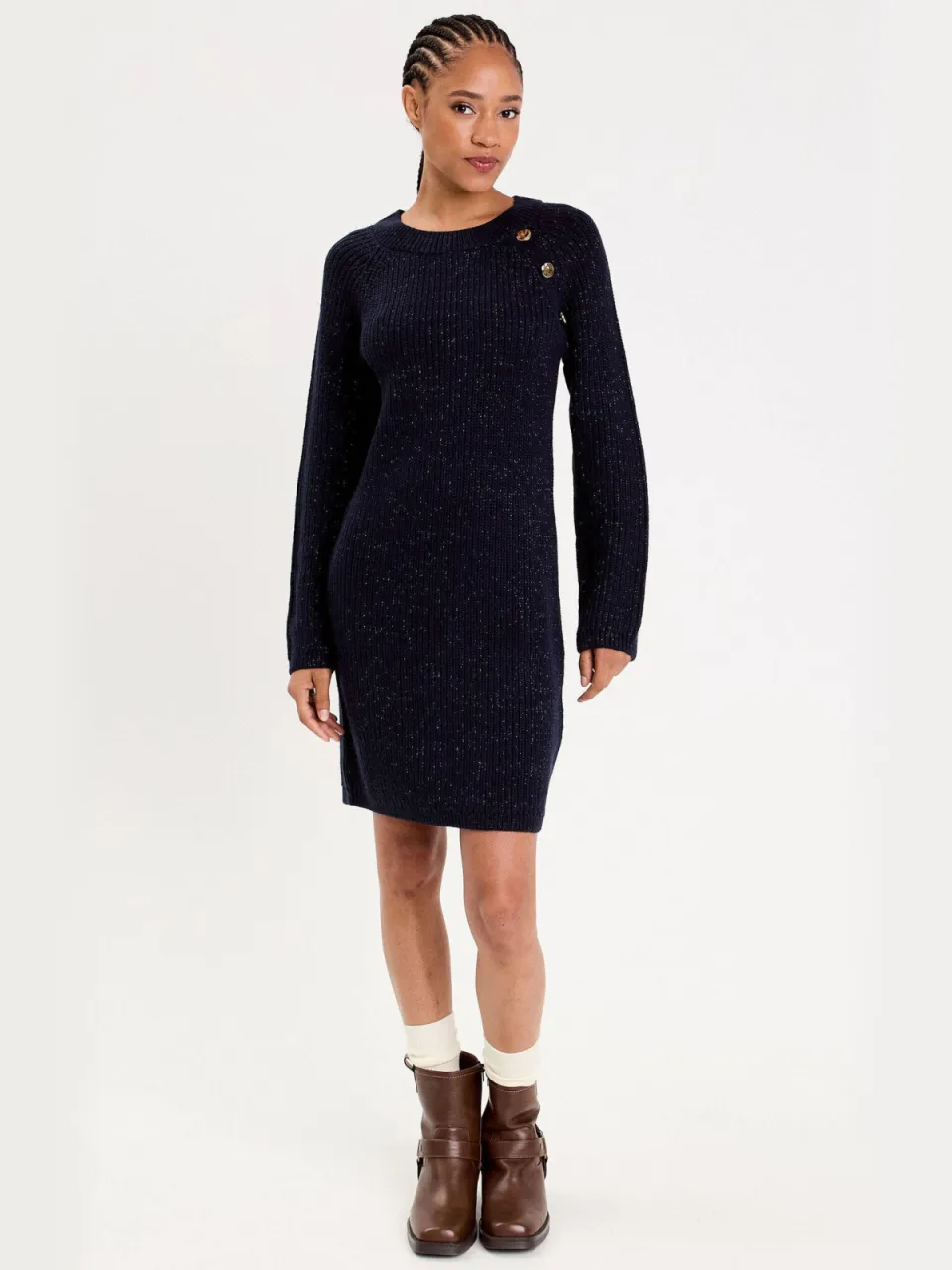 Cache Cache jurk met glitter donkerblauw, foto 4