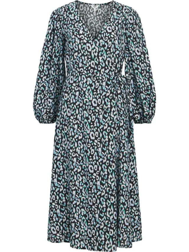 OBJECT COLLECTORS ITEM Object Jurk Objleonora L/s Wrap Midi Dress Noos 23039195 Black Dames Maat - 38