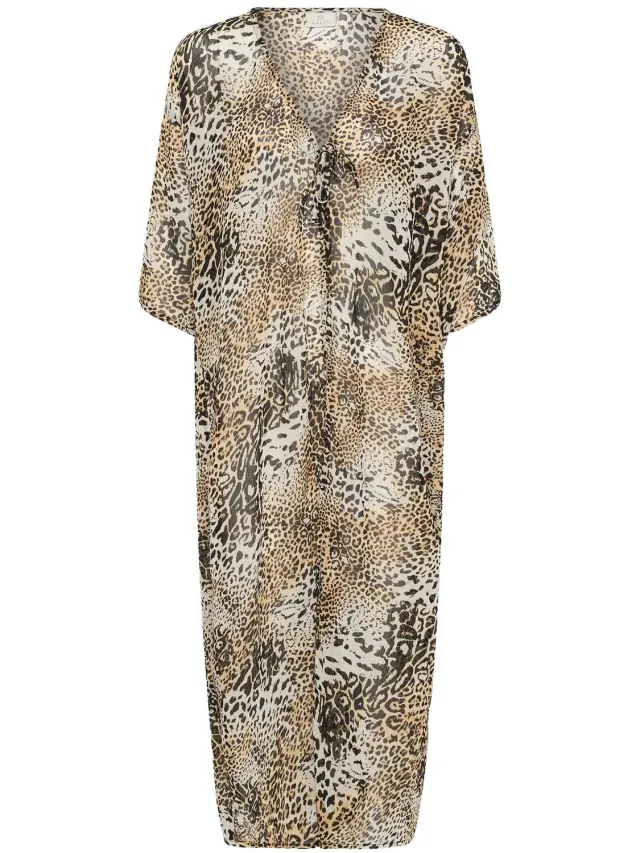 Kaffe Jurk met opdruk voor dames KAFFE KAsea brown leopard/brown