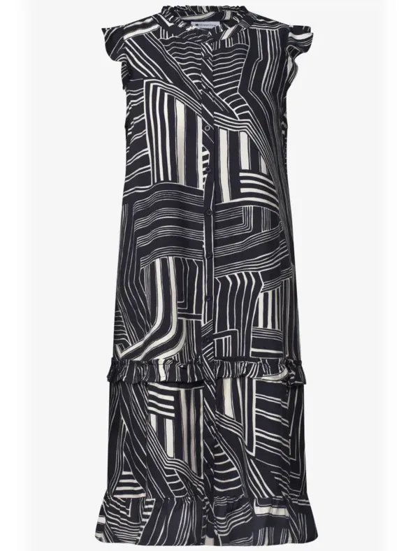 Street One Knie-lange jurk met ronde hals en print blauw, foto 3