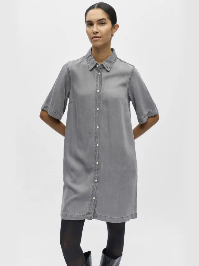 Object denim blousejurk grey denim