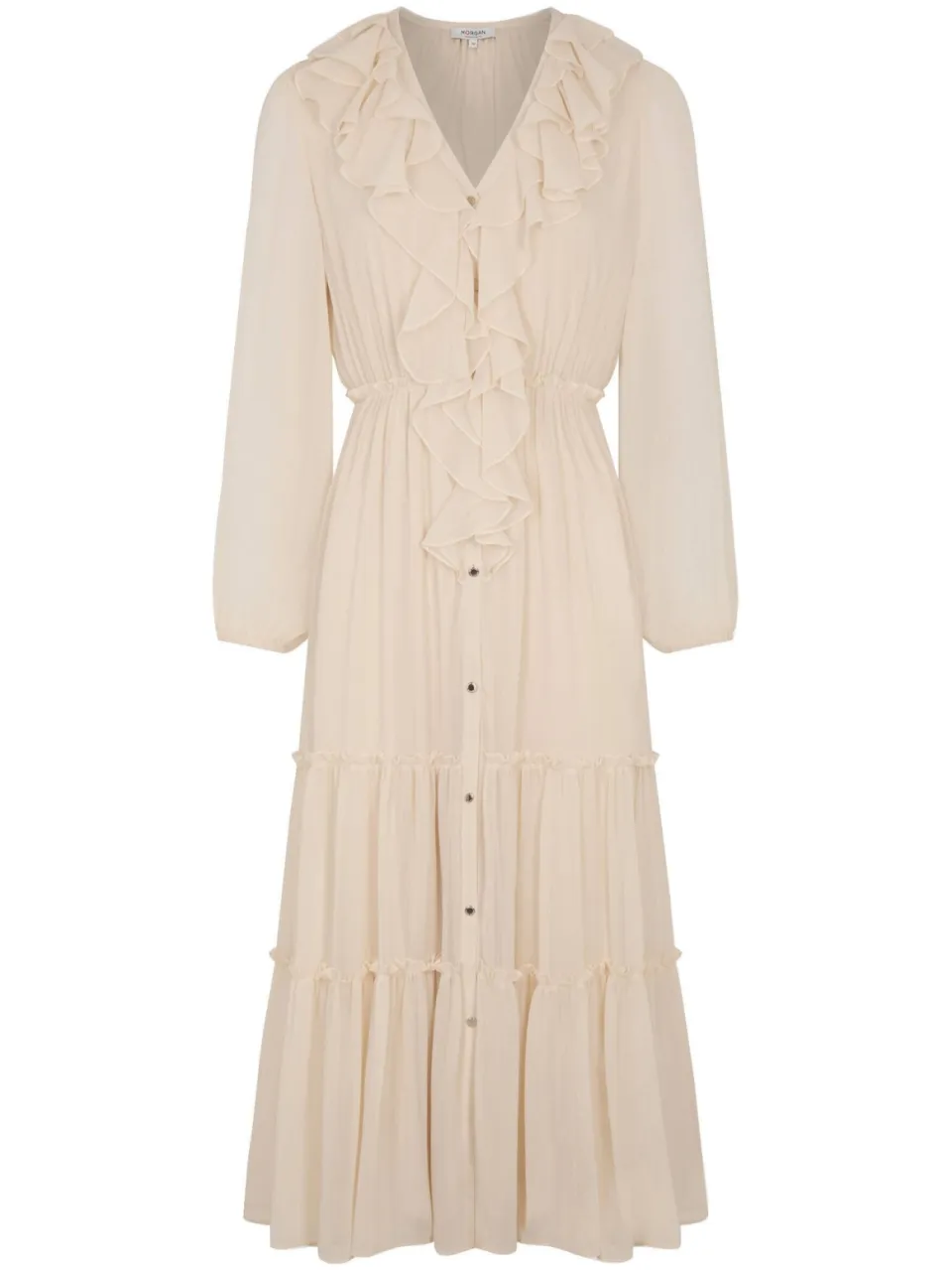 Morgan midi jurk beige, foto 2