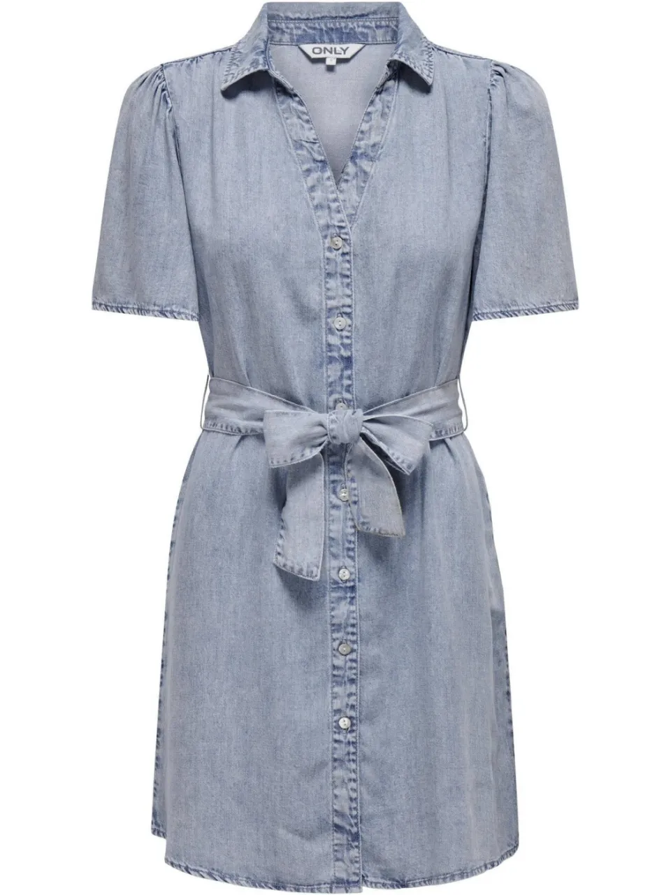Only spijker blousejurk light blue denim, foto 2